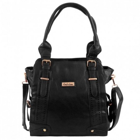 Bolsa Satchel Feminina Em Alto Relevo Vazados Alça DUpla