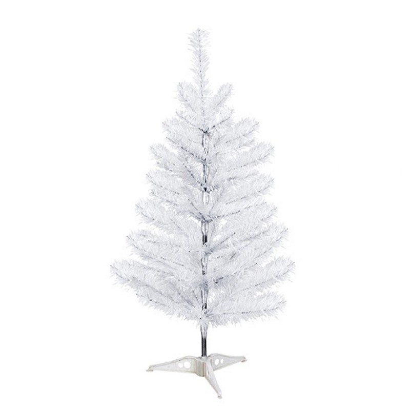 Árvore De Natal Branca Com 50 Galhos 60 cm De Altura
