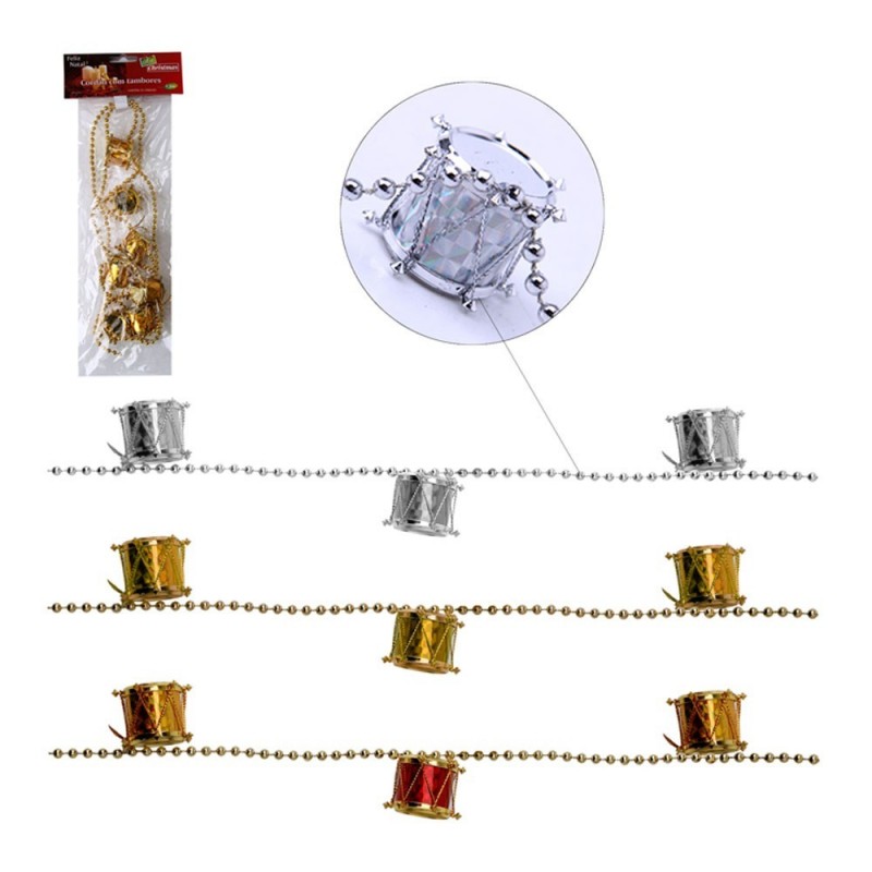 Cordão Enfeite De Natal Com Tambores 1,3M