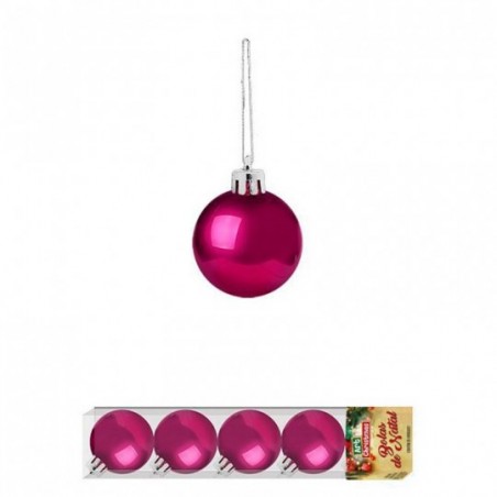 Kit 3 Bolas De Natal Enfeite TB Média Lisa 4 CM