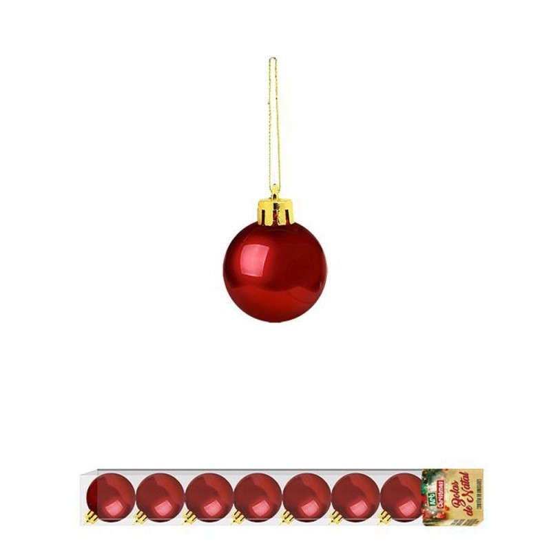 Kit 8 Bolas De Natal Enfeite Lisa Pequena 2,5 CM
