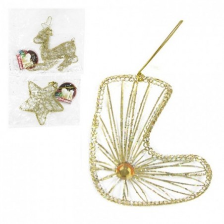 Enfeite Decorativo Natalino De Glitter Formatos Variados