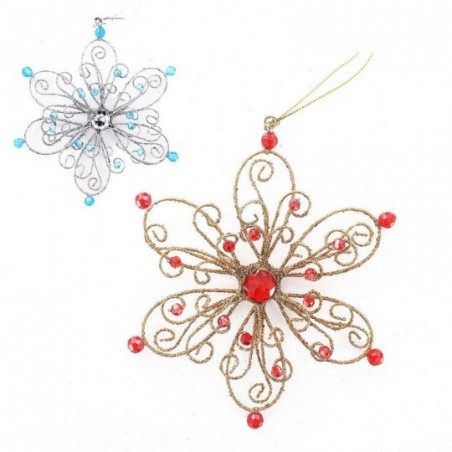 Enfeite Natalino Com Glitter Strass Formatos Variados