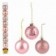 Kit 9 Bolas De Natal Rose Para Enfeite 5 CM