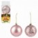 Kit 2 Bolas De Natal Rose Para Enfeite 10 CM