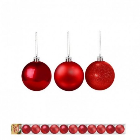 Kit 12 Bolas De Natal Para Enfeite 4 CM