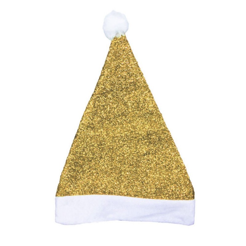 Touca Gorro Natal Papai Noel Com Brilho 29 CM X 40 CM