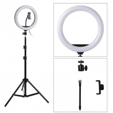 Ring Light 10 Polegadas 26 CM Tripé 2M E Suporte Celular