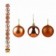 Kit 12 Bolas De Natal Para Enfeite Bronze 4 CM