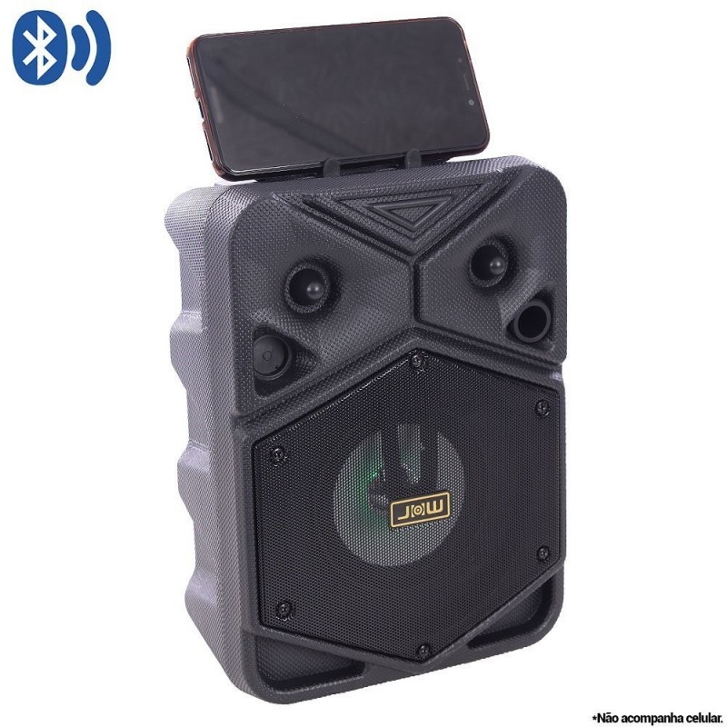 Caixa Som Portátil Speaker Bluetooh Suporte Celular 1100mAh