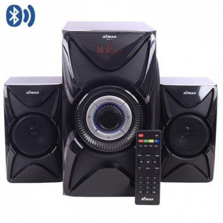Micro System Caixa De Som Bluetooth USB Rádio FM SD 30W