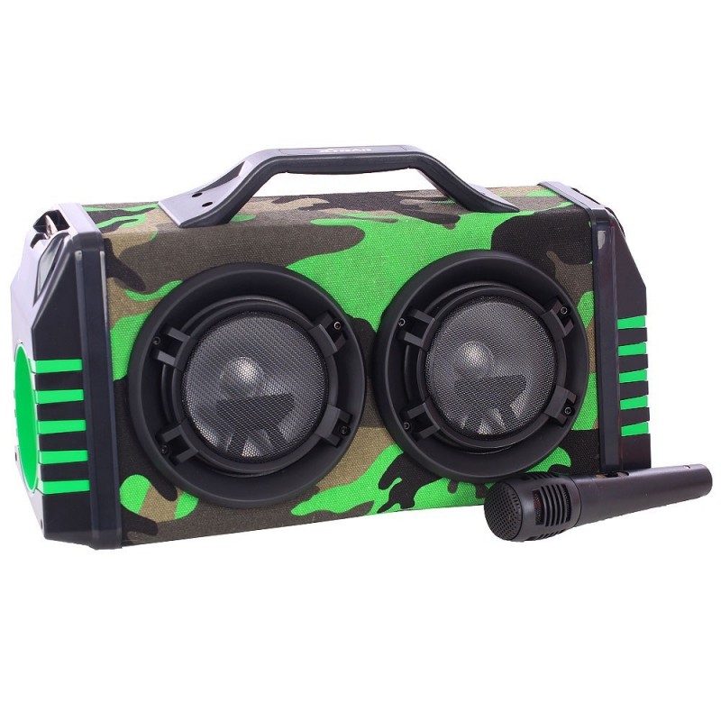 Caixa De Som Led Bluetooth Portátil Microfone Rádio USB 30W