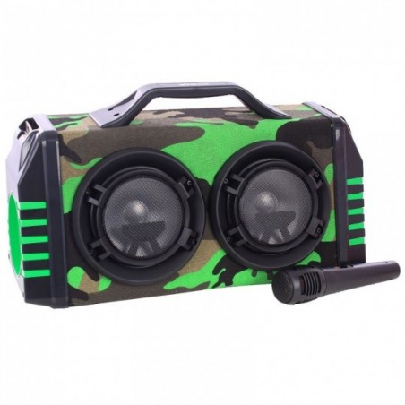 Caixa De Som Led Bluetooth Portátil Microfone Rádio USB 30W