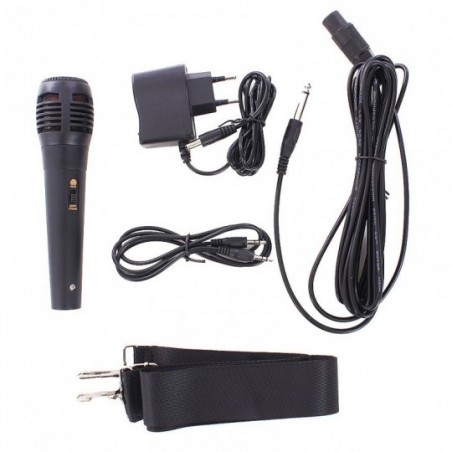Caixa De Som Led Bluetooth Portátil Microfone Rádio USB 30W