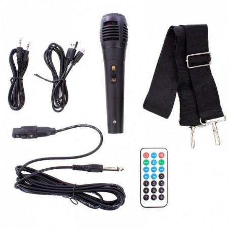 Caixa Som Super Bazuca Bluetooth Rádio FM SD Microfone 100W