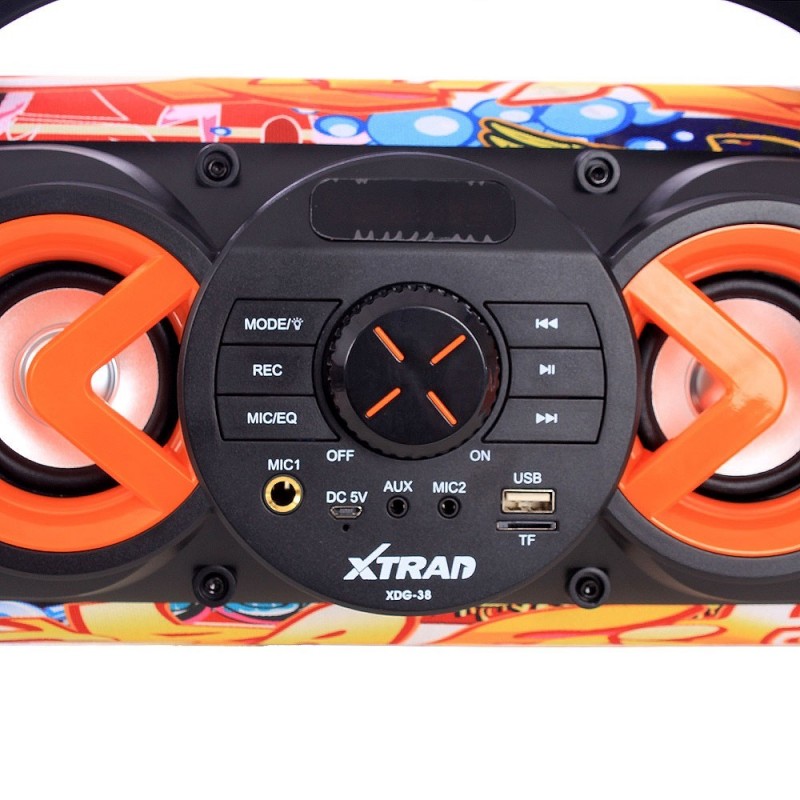 Caixa Som Super Bazuca Bluetooth Rádio FM SD Microfone 100W