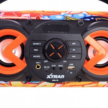 Caixa Som Super Bazuca Bluetooth Rádio FM SD Microfone 100W