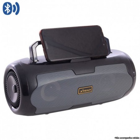 Caixa De Som Portátil Viki Box Led Bluetooth Rádio FM USB