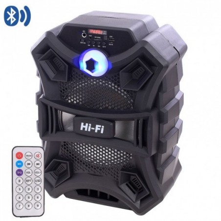 Caixa De Som Bluetooth Speaker Led Rádio FM USB 20W 2400mAh