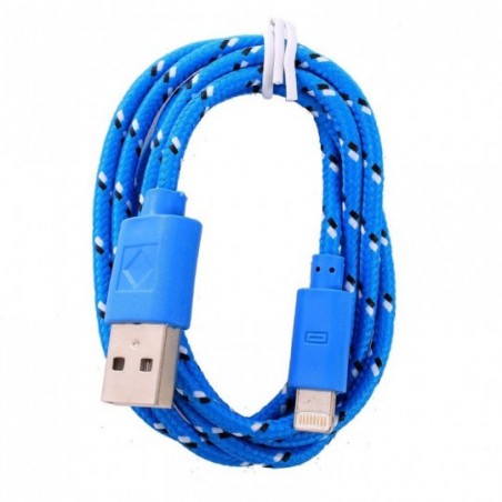 Cabo USB Ou Carregamento Para iPhone Em Nylon 1 Metro