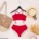 Conjunto Biquíni Top Faixa Amarração Hot Pants Cintura Alta