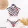 Biquíni Floral Top Nadador Com Amarração + Calcinha Laço