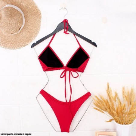 Conjunto Biquíni Feminino Cortininha + Calcinha Asa Delta