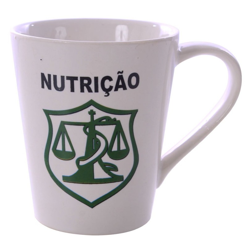 Caneca Porcelana Tulipa Estampa Profissões 250ml