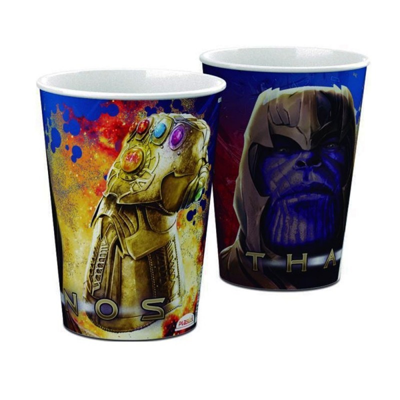 Copo Plástico Infantil Avengers Thanos 320ml Plasútil