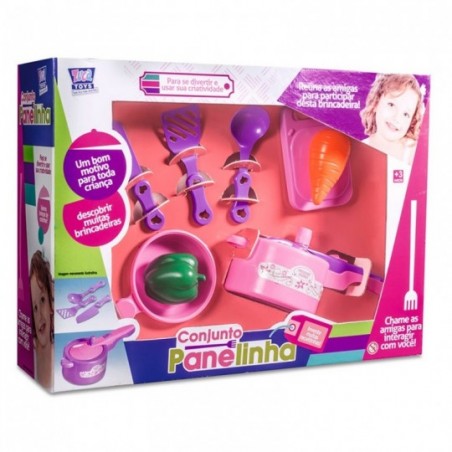 Conjunto Panelinha Com 8 Peças Brinquedo Infantil Zuca Toys