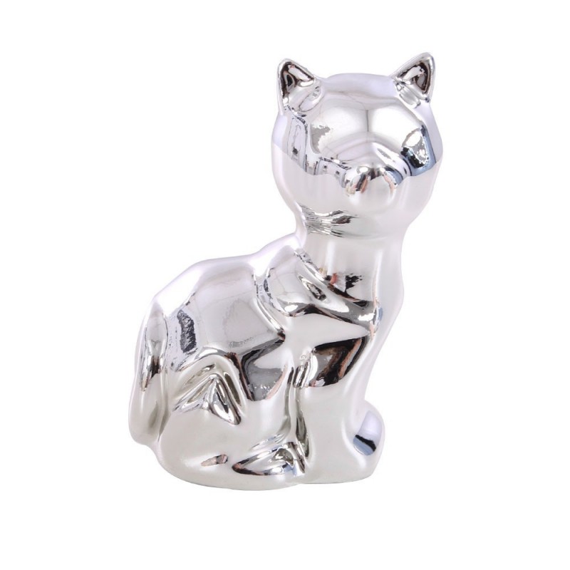 Enfeite Decorativo Cerâmica Gato Shinning 8 CM