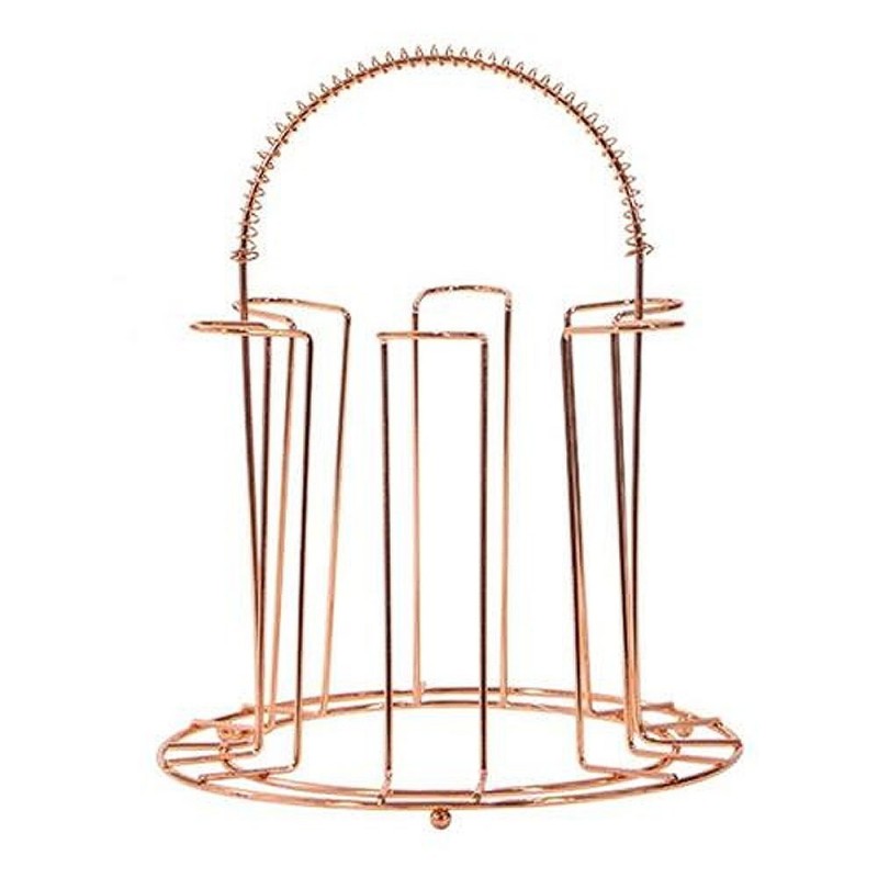 Escorredor Secador De Copos Aramado Rose Com 6 Lugares