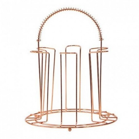 Escorredor Secador De Copos Aramado Rose Com 6 Lugares