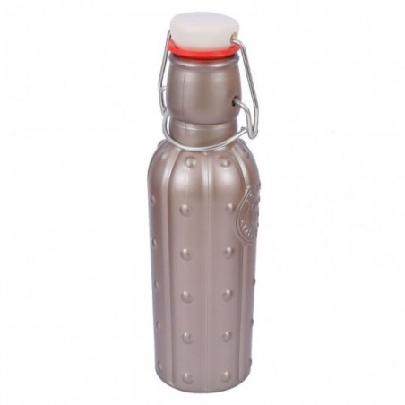 Garrafa De Vidro Cacto Retrô Com Tampa Hermética 300ML
