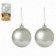 Kit 2 Bolas De Natal Enfeite Prata Com 6 CM