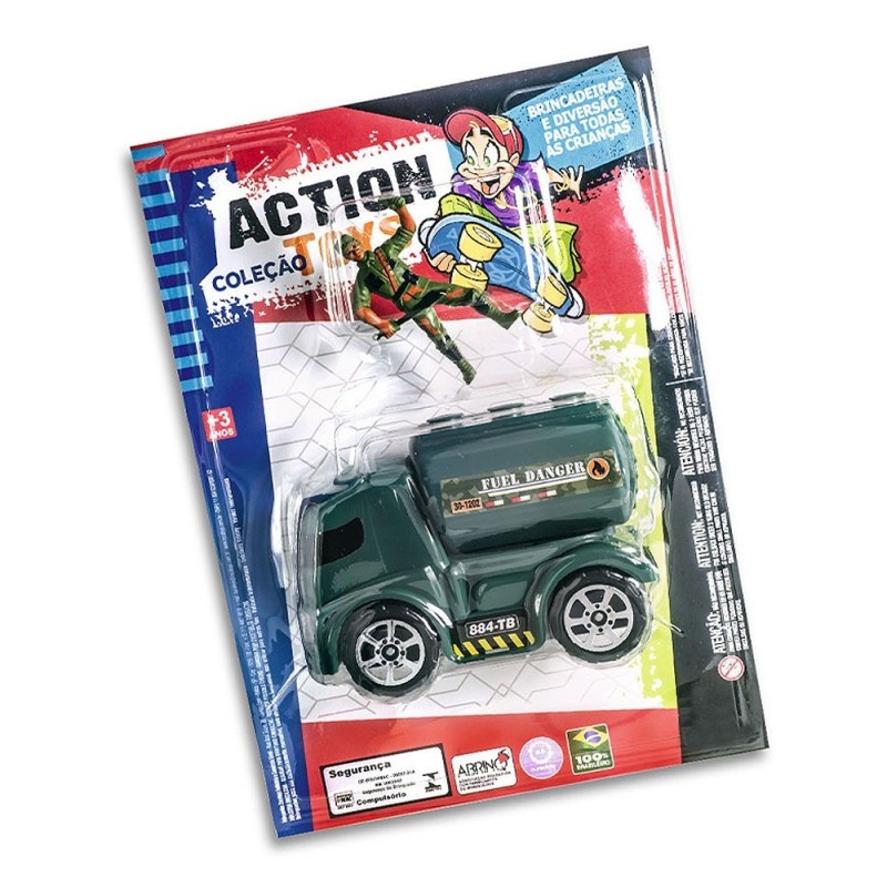 Kit Caminhão Tanque Militar + Boneco Infantil Zuca Toys
