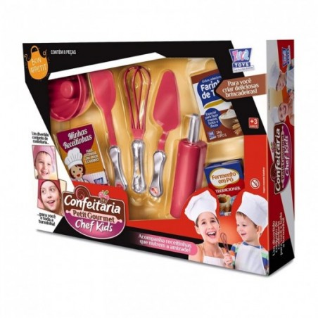 Kit Confeitaria Gourmet 8 Peças Brinquedo Infantil Zuca Toys