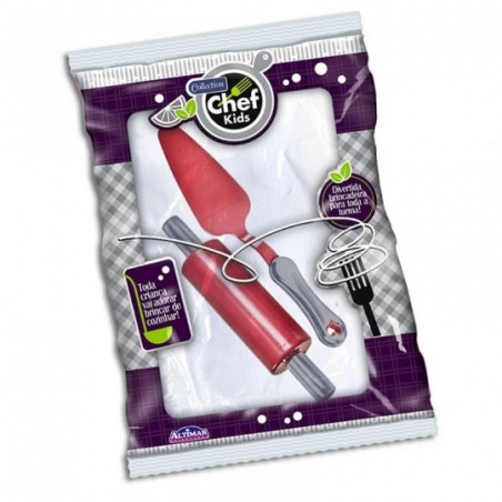 Kit Confeiteiro Espátula + Rolo Brinquedo Infantil Altimar