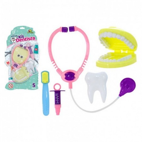 Kit Dentista Girls Com 5 Peças Brinquedo Infantil Art Brink
