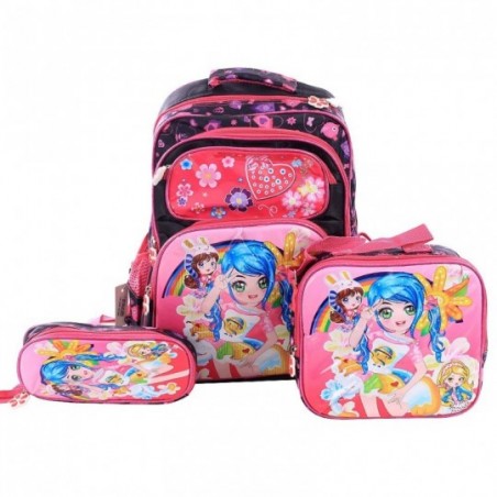 Kit Escolar Infantil Mochila + Lancheira Térmica + Estojo