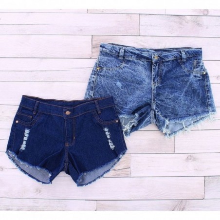 Kit Feminino Com 2 Shorts Jeans Modelos E Cores Variados