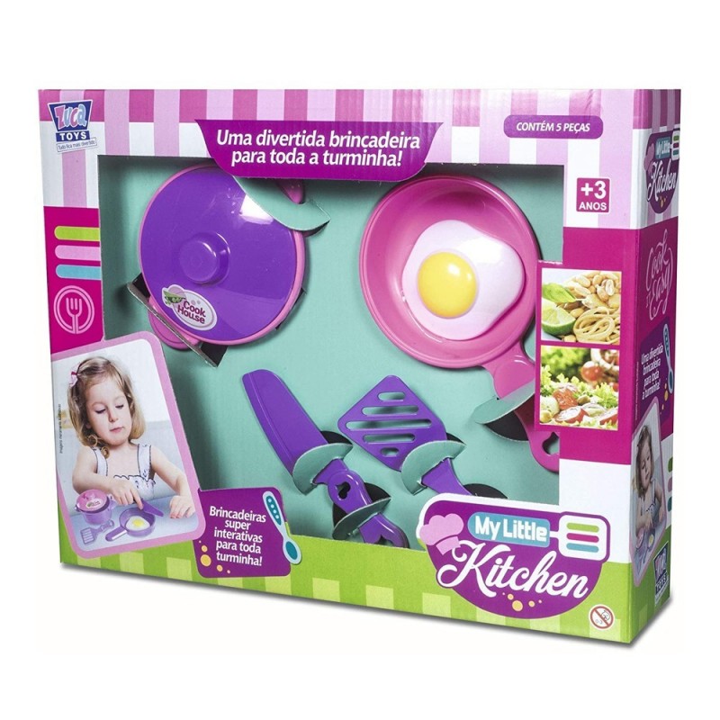 Kit My Little Kitchen Com 5 Peças Infantil Zuca Toys