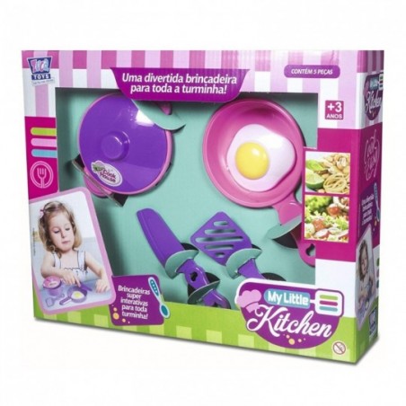 Kit My Little Kitchen Com 5 Peças Infantil Zuca Toys