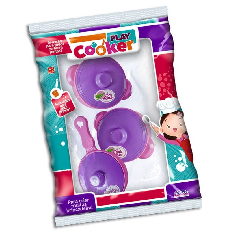 Kit Panelinhas Com 3 Peças De Brinquedo Infantil Altimar