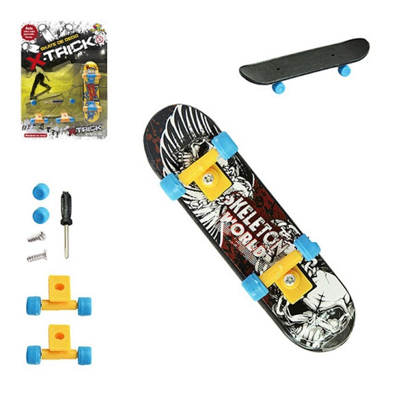 Kit Skate De Dedo X-Trick + 7 Acessórios Art Brink