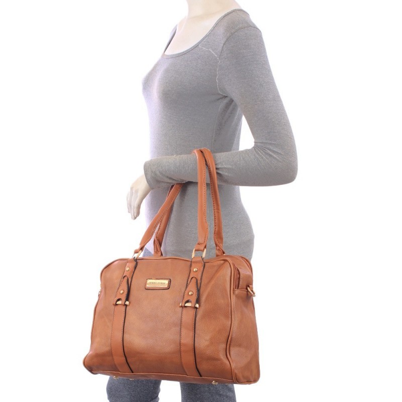 Bolsa Baguete Estilo Inglês Feminina Com Duas Repartições