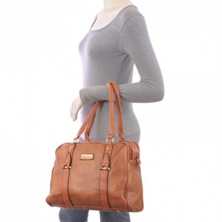 Bolsa Baguete Estilo Inglês Feminina Com Duas Repartições