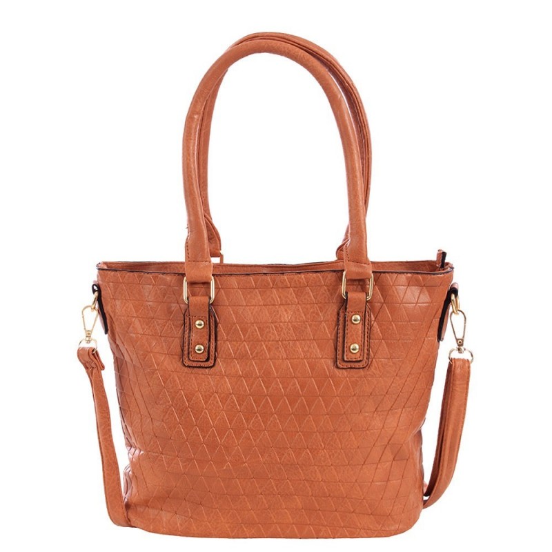 Bolsa De Ombro Feminina Alto Relevo Texturizada Alça Dupla