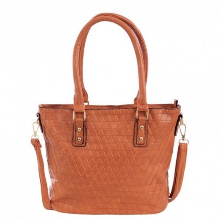 Bolsa De Ombro Feminina Alto Relevo Texturizada Alça Dupla