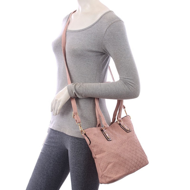 Bolsa De Ombro Feminina Alto Relevo Texturizada Alça Dupla